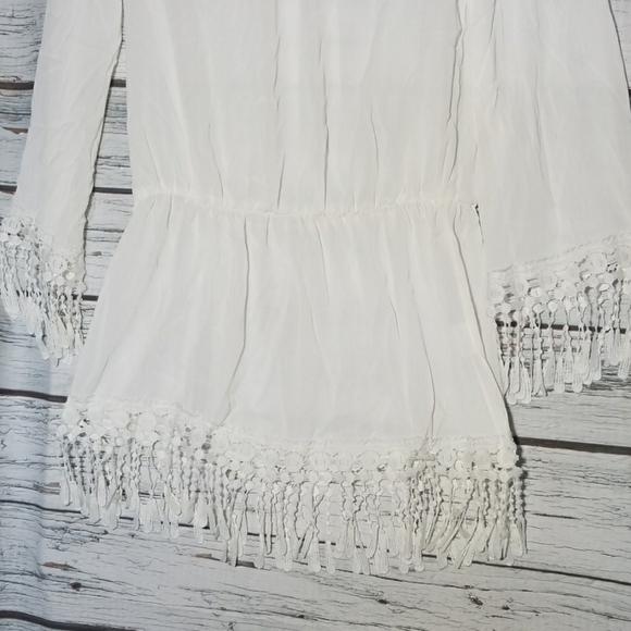 NWT Zanzea sheer lace fringe swim bikini cover up - Picture 2 of 7